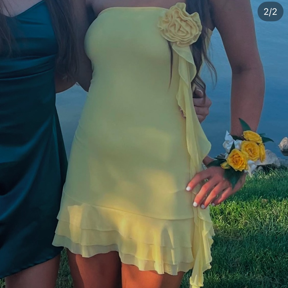 Yellow Ruffle Dress
